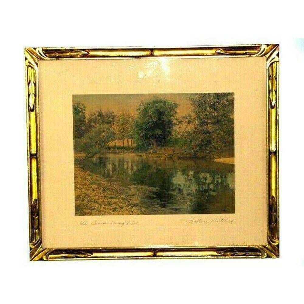 RARE Wallace Nutting-"The Swimming Pool"